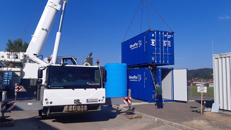 ClearFox containerized wastewater treatment plant